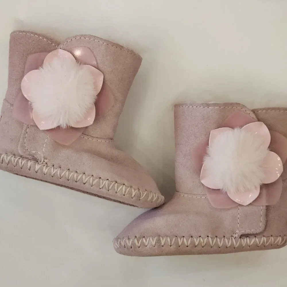 Ugg Kid’s‎ Mini Bailey II Cactus Flower Seashell Pink Boots Size 0-1